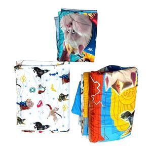 DC League Of SuperPets Kids Bedding Set Toddler Crib Quilt Pillowcase Flat Sheet